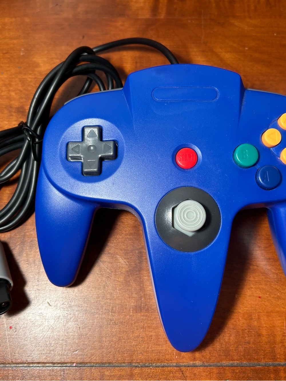 Blue N64-Style Wired Game Controller